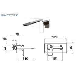 Bateria umywalkowa podtynkowa Remer INFINITY I15CR
